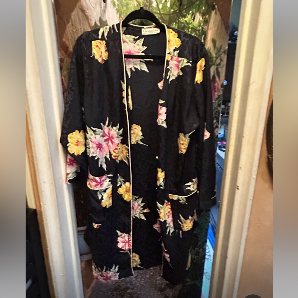 CHRISTIAN DIOR Lingerie | silk Floral Nightshirt petite - Picture 8 of 12